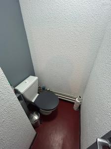 ein kleines Bad mit WC in einer Kabine in der Unterkunft Appartement cosy quartier Napoléon in Val Cenis + 12 Fotos