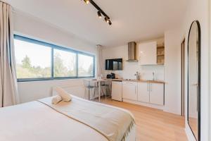 Kuchyň nebo kuchyňský kout v ubytování Renovated studio apartment in Marcq-en-Barœul