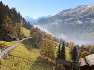 a view of a valley in the mountains at Apartment Breithorn Residence Apt-09 by Interhome in Wengen
