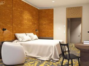 Postel nebo postele na pokoji v ubytování Hotel Lycium Debrecen - Handwritten Collection