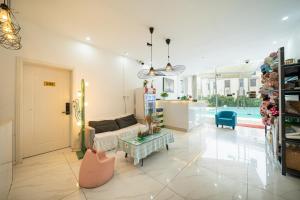 Χώρος καθιστικού στο Shanghai Star Dream Hotel