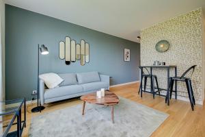 Posezení v ubytování Luxury 1 bedroom flat in Kirchberg