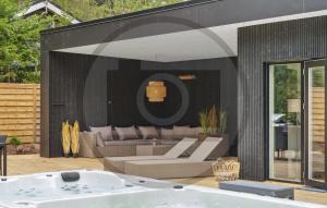 Χώρος καθιστικού στο Nice Home In Ejstrupholm With Sauna +22 φωτογραφίες