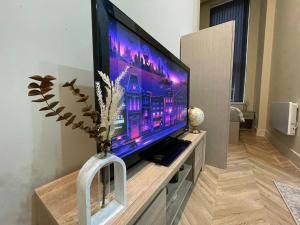 TV a/nebo společenská místnost v ubytování City Chic Apartment in Leeds