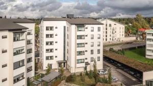 an overhead view of a white apartment building at Porvoo Sibelius - Free WiFi in Porvoo