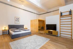 Et tv og/eller underholdning på Pempelfort Luxury Townhouse