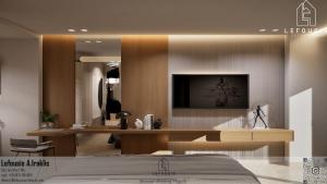 TV a/nebo společenská místnost v ubytování Medite Kassandra Resort