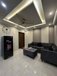 Posezení v ubytování One Bed Apartment Near Eiffel Tower