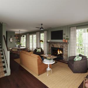 TV a/nebo společenská místnost v ubytování Hidden Pond Resort