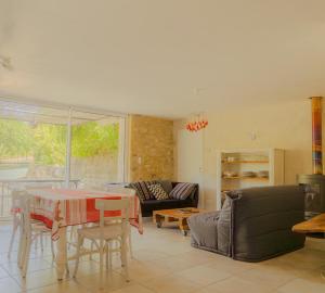 Χώρος καθιστικού στο La Souche Fleurie, Cottage Marcel