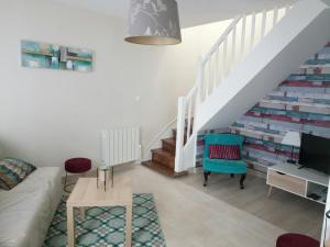 Posezení v ubytování Maison centre Arromanches Acces direct Plage