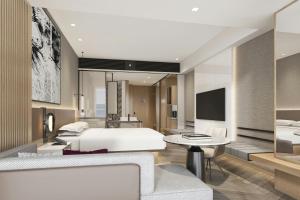 TV/trung tâm giải trí tại AC Hotel by Marriott Xinjiang Sayram Lake