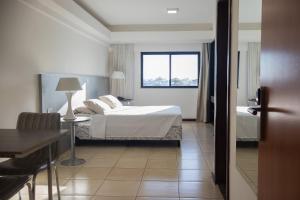 une chambre d'hôtel avec un lit et une fenêtre dans l'établissement Celita Franca - WS Urban, à Feira de Santana