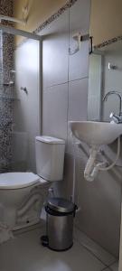 Koupelna v ubytování Chalés Aconchego da Serra para Casal