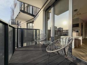 En balkon eller terrasse på Gdańsk Luxury Stay Mostek