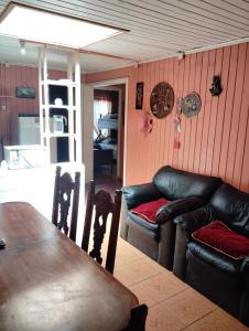 Η κουζίνα ή μικρή κουζίνα στο Cabañas Primera Linea De Playa