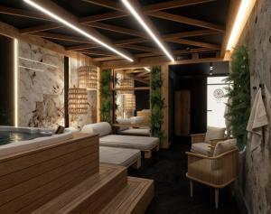 Postel nebo postele na pokoji v ubytování Aparthotel Białka SKI, Odkryj-Bialke