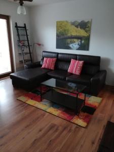 Χώρος καθιστικού στο Komfortowy apartament