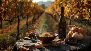 Una mesa con un plato de comida y una botella de vino. en La Chiocciola Viaggiatrice Luminoso appartamento con WiFi e parcheggio vicino Franciacorta e Lago Iseo, en Palazzolo sullʼOglio 28 fotos más