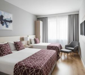 Ένα ή περισσότερα κρεβάτια σε δωμάτιο στο Antep Garden apart