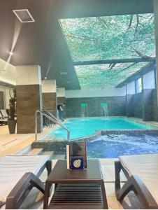 Piscina de la sau aproape de Apartman Žaxtef Wellness&Spa u ceni