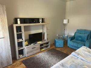 TV a/nebo společenská místnost v ubytování Apartman CENTAR