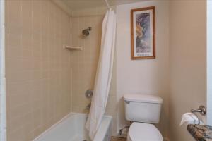 Un baño con bañera, inodoro y ducha. en (A110) Studio Condominiums, en Yosemite West 9 fotos más
