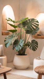 a plant in a pot in a room at Boutique Passion Hotel in Ho Chi Minh City