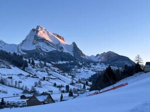 Nespecifikovaný výhled na hory nebo výhled na hory při pohledu z prázdninového domu