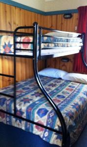 two bunk beds in a room with a bed at Edgewater Holiday Park in Port Macquarie +42 photos