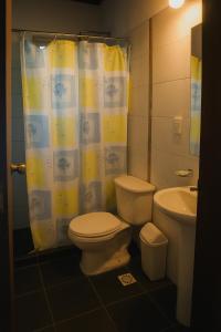 Koupelna v ubytování Posada La Pedrera