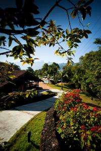 聖本圖－杜薩普卡伊的住宿－普薩達杜歌倫波酒店，鲜花盛开的公园和小径