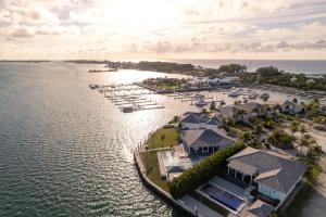 an aerial view of a resort on the water at Bimini Breeze Villa in Bailey Town +28 photos