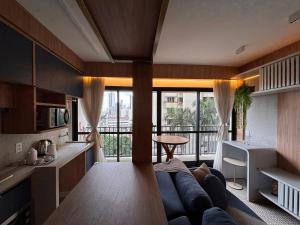 Kuchyň nebo kuchyňský kout v ubytování Luxuoso Estúdio London - St Oeste - ID Vida Urbana