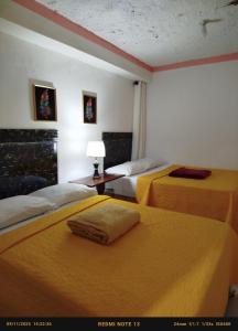 Postel nebo postele na pokoji v ubytování Hotel El Almendro