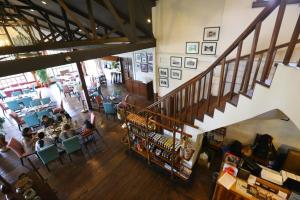 an overhead view of a restaurant with people sitting at tables at Casa Vallejo Hotel Baguio in Baguio