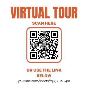 a sign that says virtual tour scan here or use the link below at North End Entire House in Boston