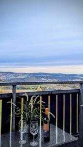 Μπαλκόνι ή βεράντα στο Weltenbummler Lodge in Schwarzenberg