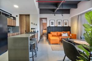 Kuchyň nebo kuchyňský kout v ubytování New Luxury Apartment