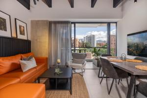 Posezení v ubytování New Luxury Apartment