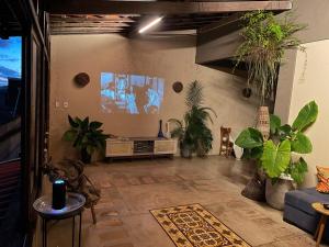 TV a/nebo společenská místnost v ubytování LATINoAMÉRICA I Casa Bucólica I Maceió I Nordeste Brasileiro