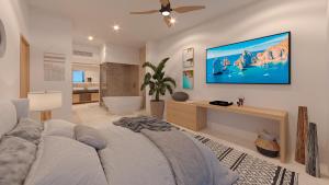 TV a/nebo společenská místnost v ubytování Albaluz