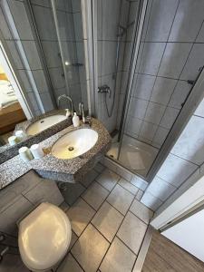 Koupelna v ubytování Strandhafer