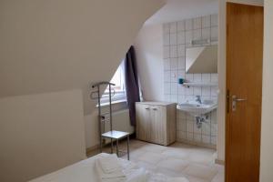 Koupelna v ubytování Stranddistel