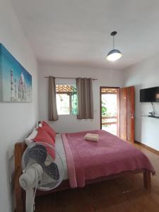 セーハ・ダ・シポーにあるEstadia cipóのベッドルーム1室(ファン、窓付) +41枚の写真