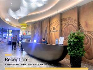 a lobby with a large tub on the wall at Panorama Win Residences Nha Trang in Nha Trang +59 photos