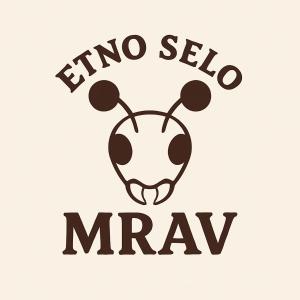 a vector illustration of a toy cow with a mexico sign and the words at ETNO SELO Mrav in Rakovica
