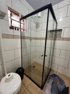 Koupelna v ubytování Pousada