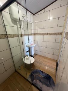 Koupelna v ubytování Pousada