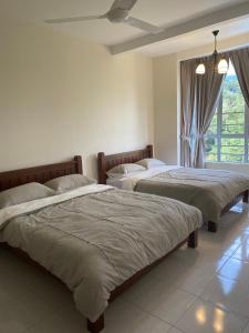 a bedroom with two beds and a window at Jo’s Place Cameron Highlands EA922 in Brinchang